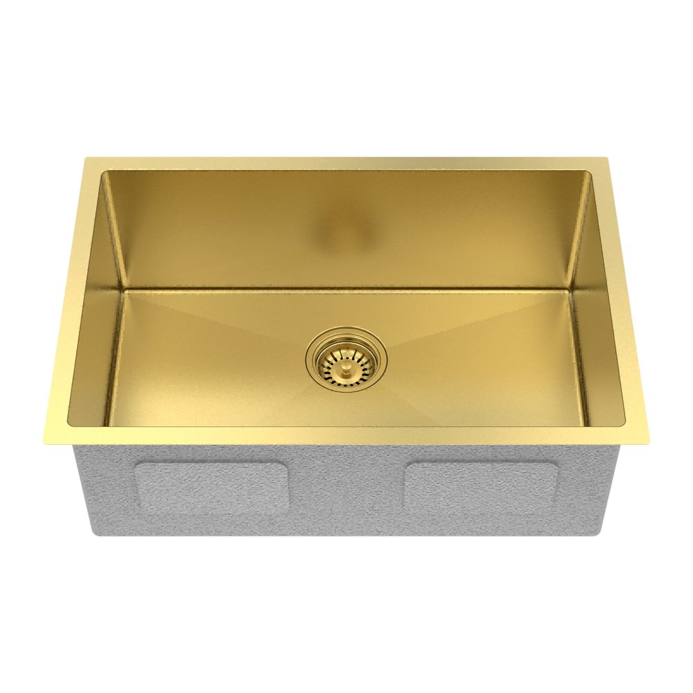 Gold Stainless Steel Undermount Kitchen Sink - 10 X 27-inch