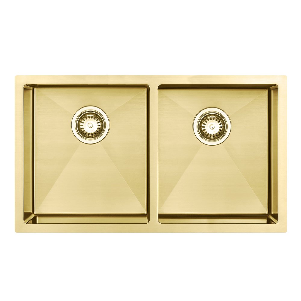 Gold Stainless Steel Undermount Kitchen Sink - 10 X 33-inch