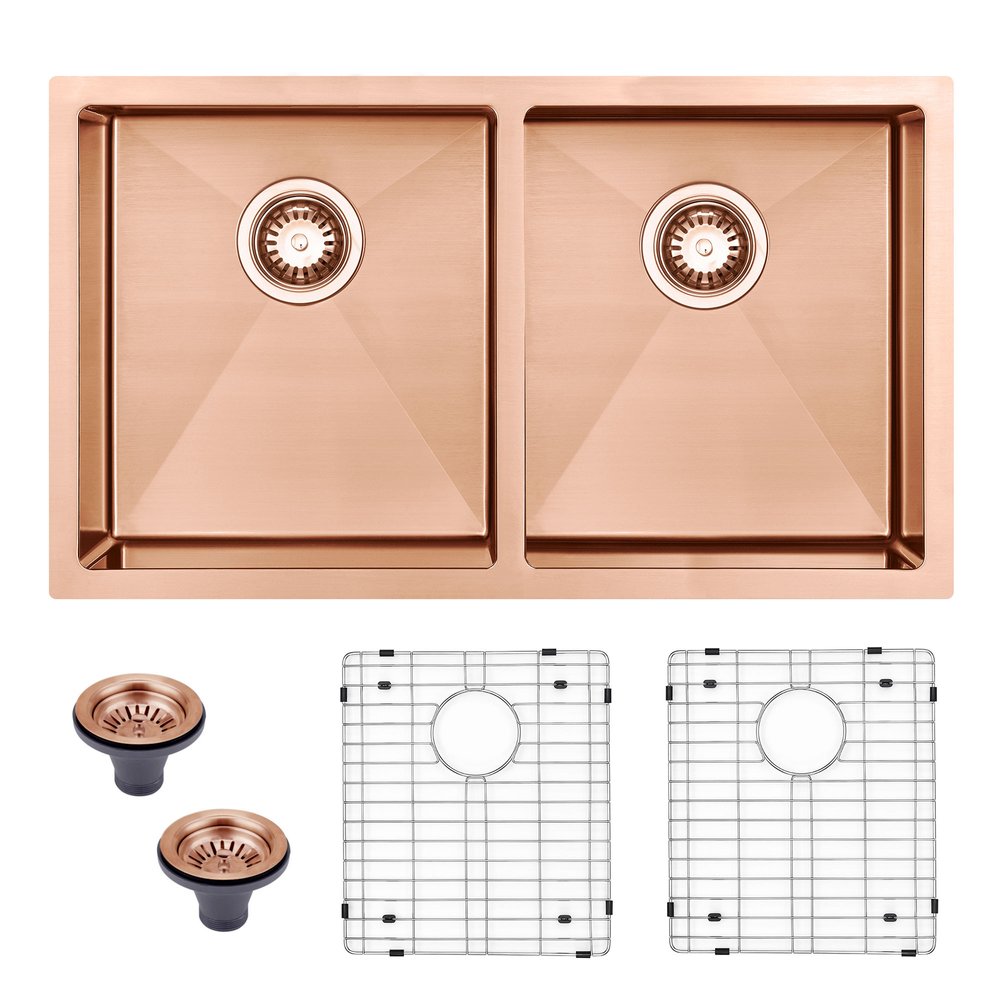 Gold Stainless Steel Undermount with Sink - 10 X 33-inch