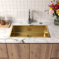 Gold Stainless Steel Undermount Kitchen Sink - 9 X 30-inch