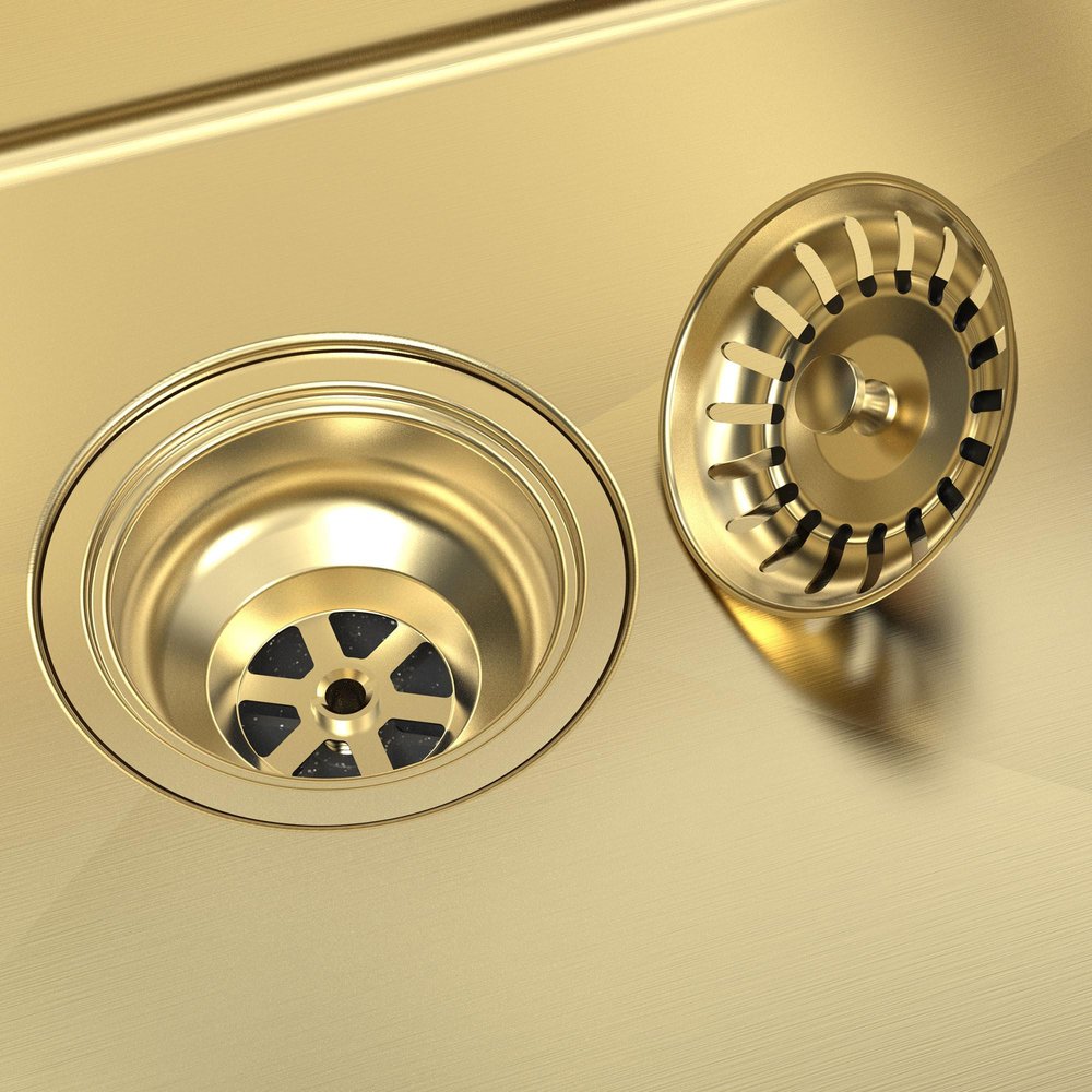 Gold Stainless Steel Undermount Kitchen Sink - 9 X 30-inch