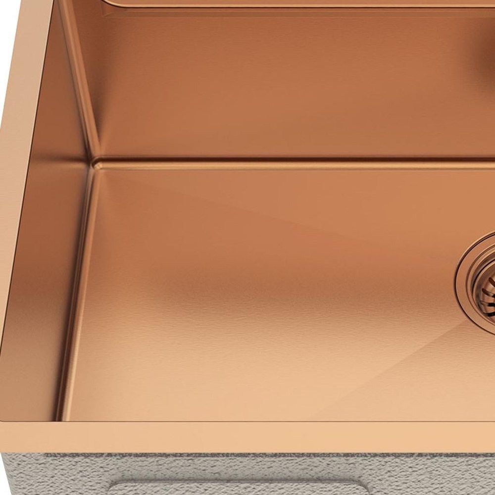 Gold Stainless Steel Undermount Kitchen Sink - 9 X 30-inch