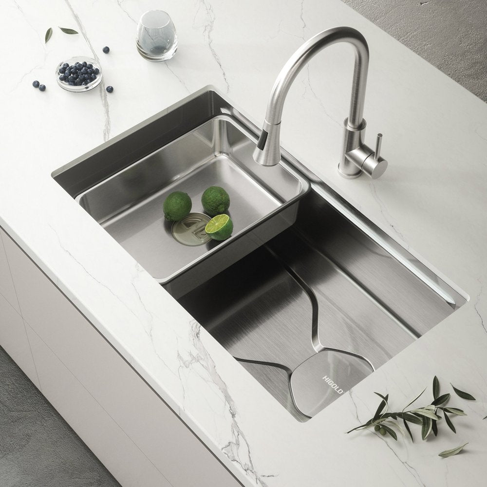 Silver Stainless Steel Undermount Kitchen Sink - 9 X 30-inch