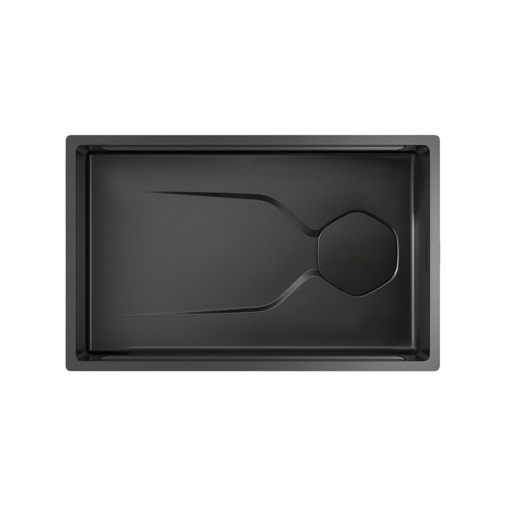 Black Stainless Steel Undermount Kitchen Sink - 9 X 30-inch