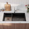 Black Stainless Steel Undermount Kitchen Sink - 9 X 30-inch