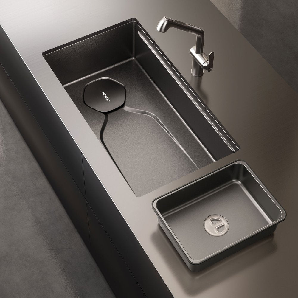 Black Stainless Steel Undermount Kitchen Sink - 9 X 30-inch