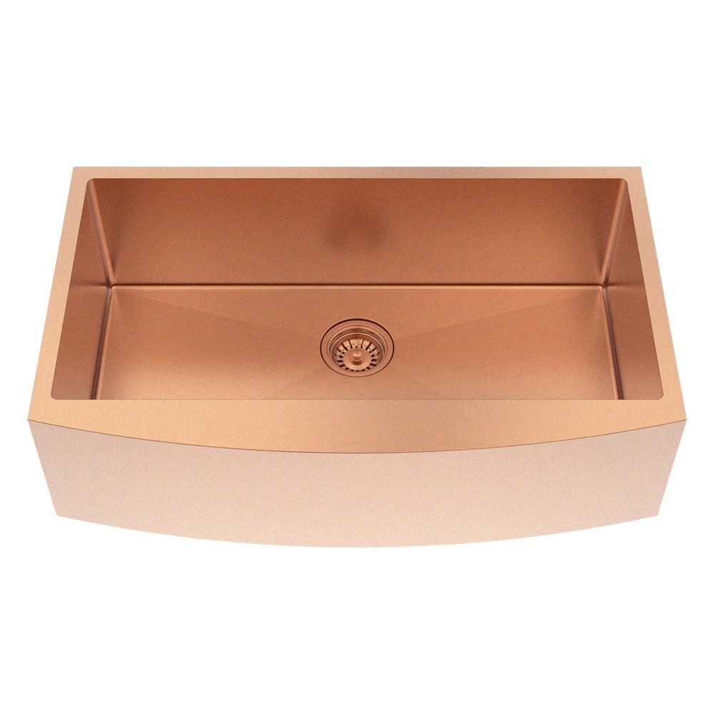 Gold Stainless Steel Undermount Kitchen Sink - 10 X 33-inch