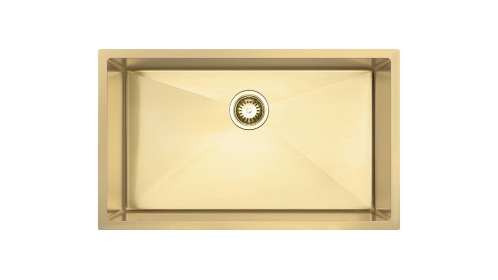 Gold Stainless Steel Undermount Kitchen Sink - 10 X 30-inch
