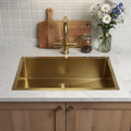 Gold Stainless Steel Undermount Kitchen Sink - 10 X 30-inch