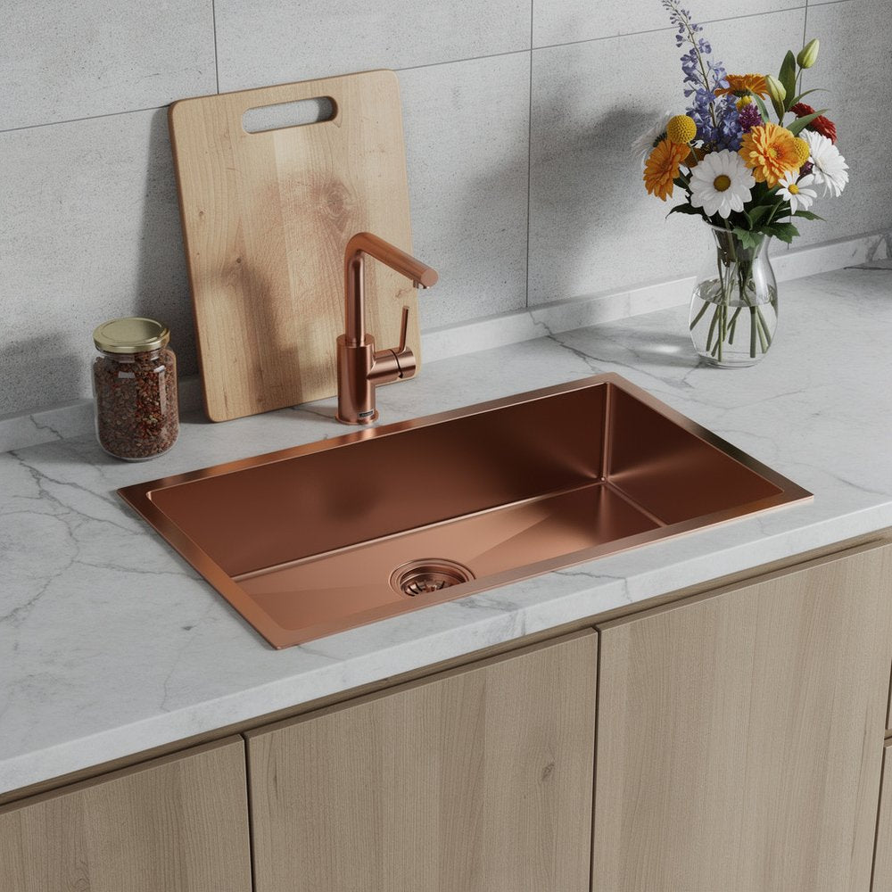 Gold Stainless Steel Undermount Kitchen Sink - 10 X 30-inch