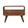 Brown Solid Wood Fireplace TV Stand - 24-inch