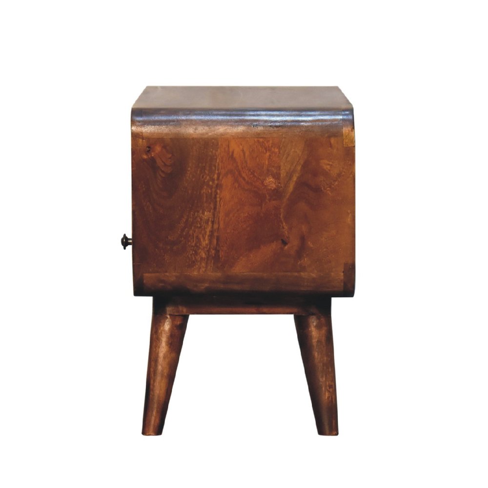 Brown Solid Wood Fireplace TV Stand - 24-inch