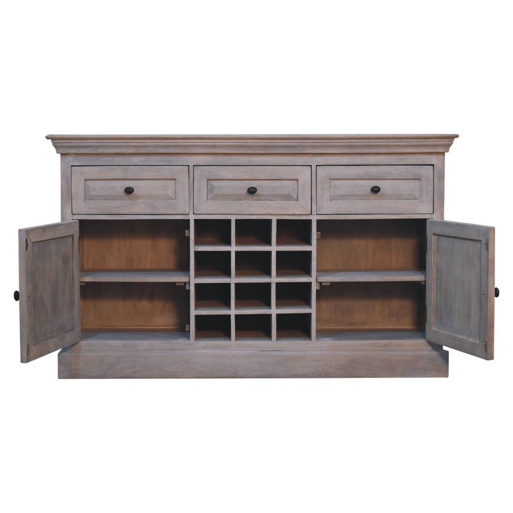 Brown Solid Wood Fireplace TV Stand - 59-inch