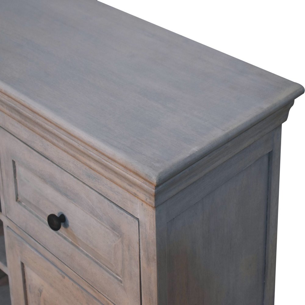 Brown Solid Wood Fireplace TV Stand - 59-inch