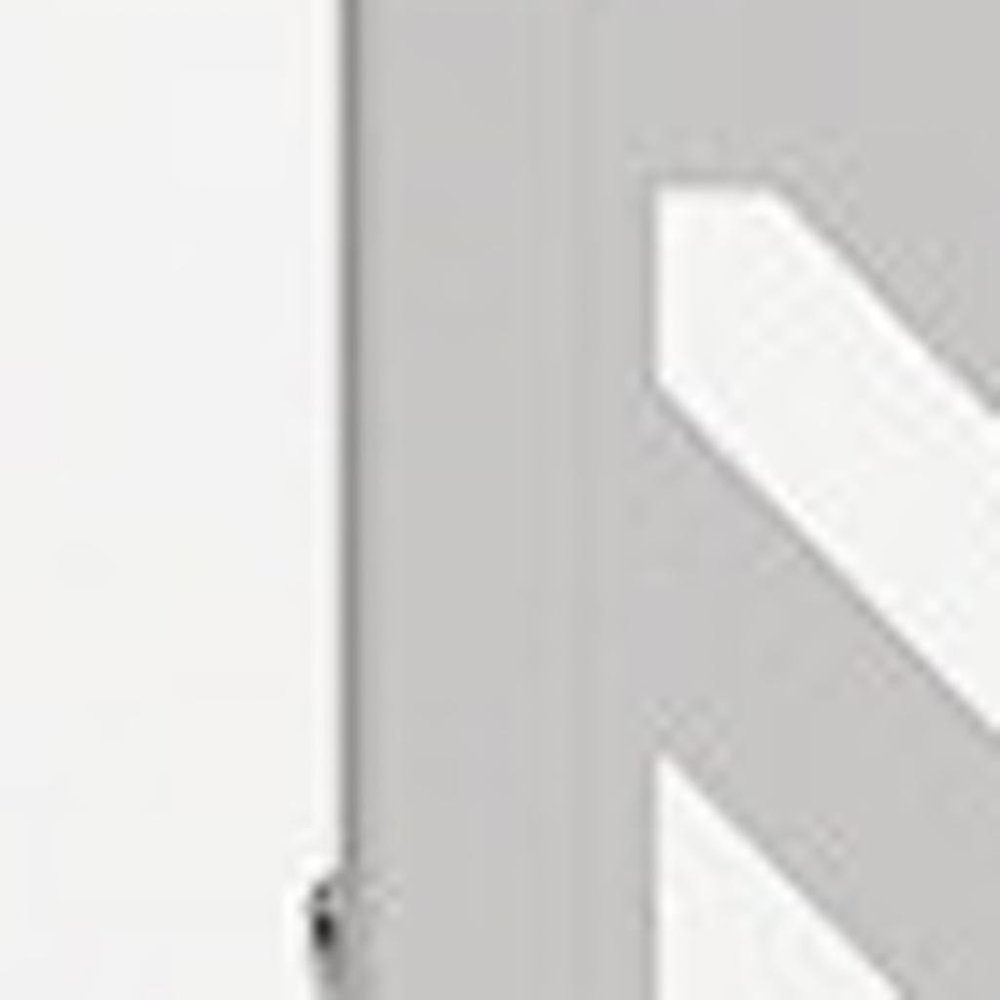 White Steel Three Panel Screen Room Divider - 72-inch