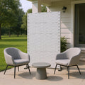 White Steel Six Panel Screen Room Divider - 72-inch