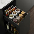Black Stainless Steel Kitchen Cabinet Insert - 21-inch