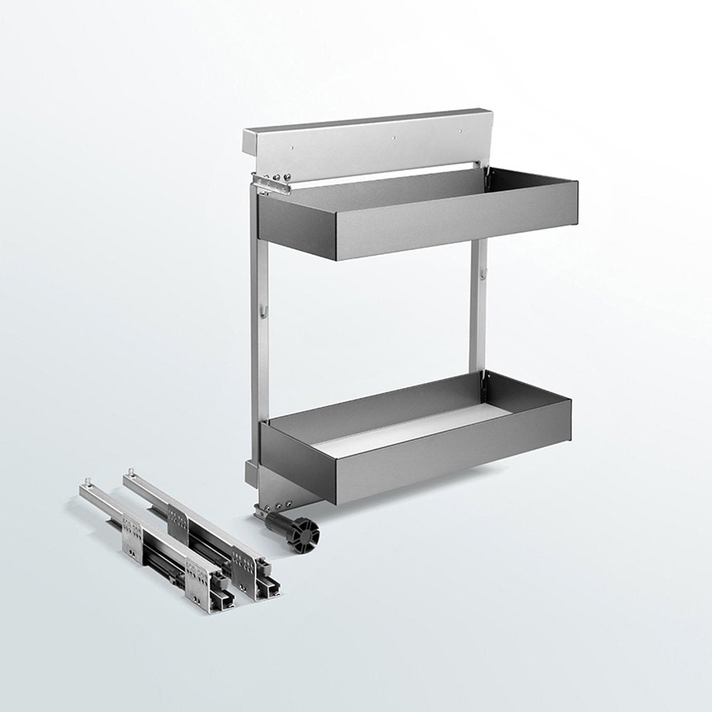 Silver Stainless Steel Kitchen Cabinet Insert - 23-inch
