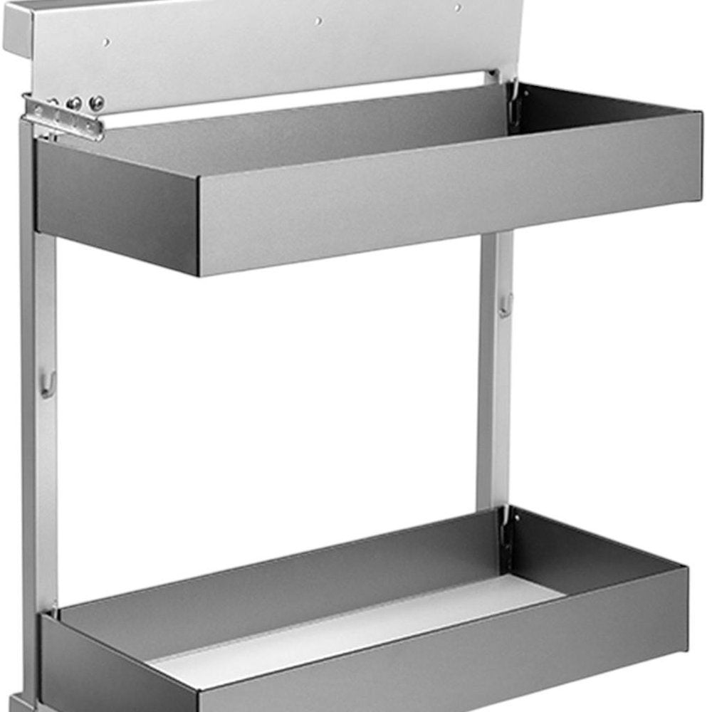 Silver Stainless Steel Kitchen Cabinet Insert - 23-inch