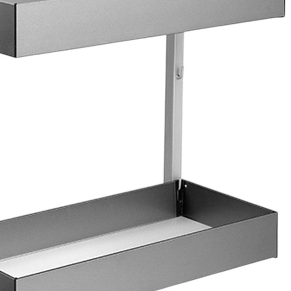 Black Stainless Steel Kitchen Cabinet Insert - 23-inch