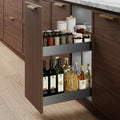 Black Stainless Steel Kitchen Cabinet Insert - 23-inch
