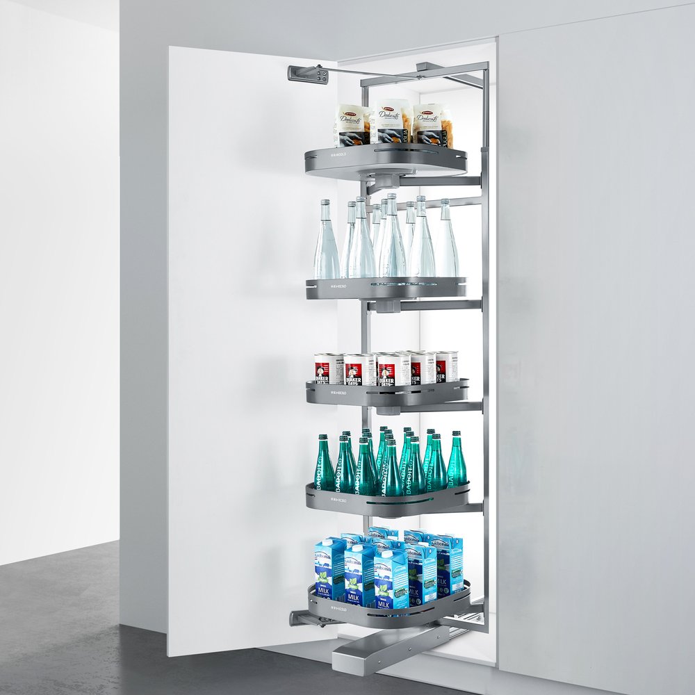 Silver Stainless Steel Kitchen Cabinet Insert - 78-inch