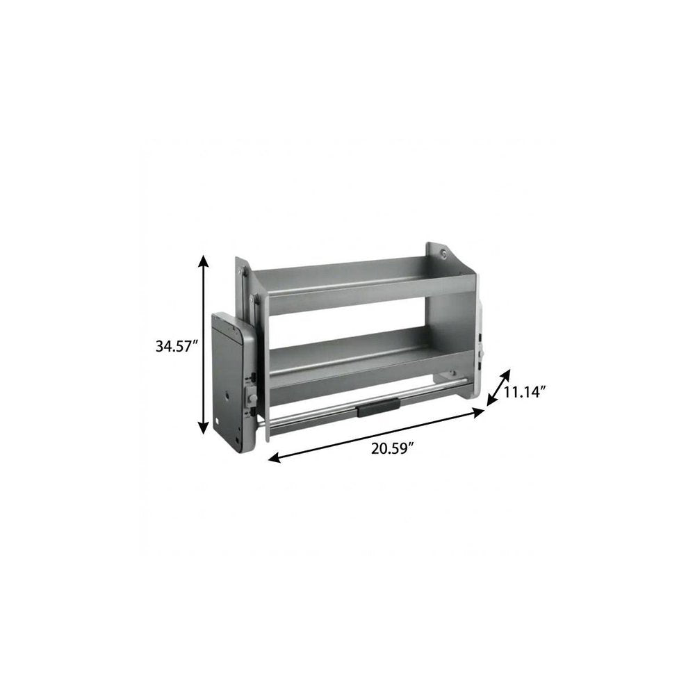 Black Stainless Steel Kitchen Cabinet Insert - 35-inch