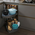 Black Stainless Steel Kitchen Cabinet Insert - 32-inch