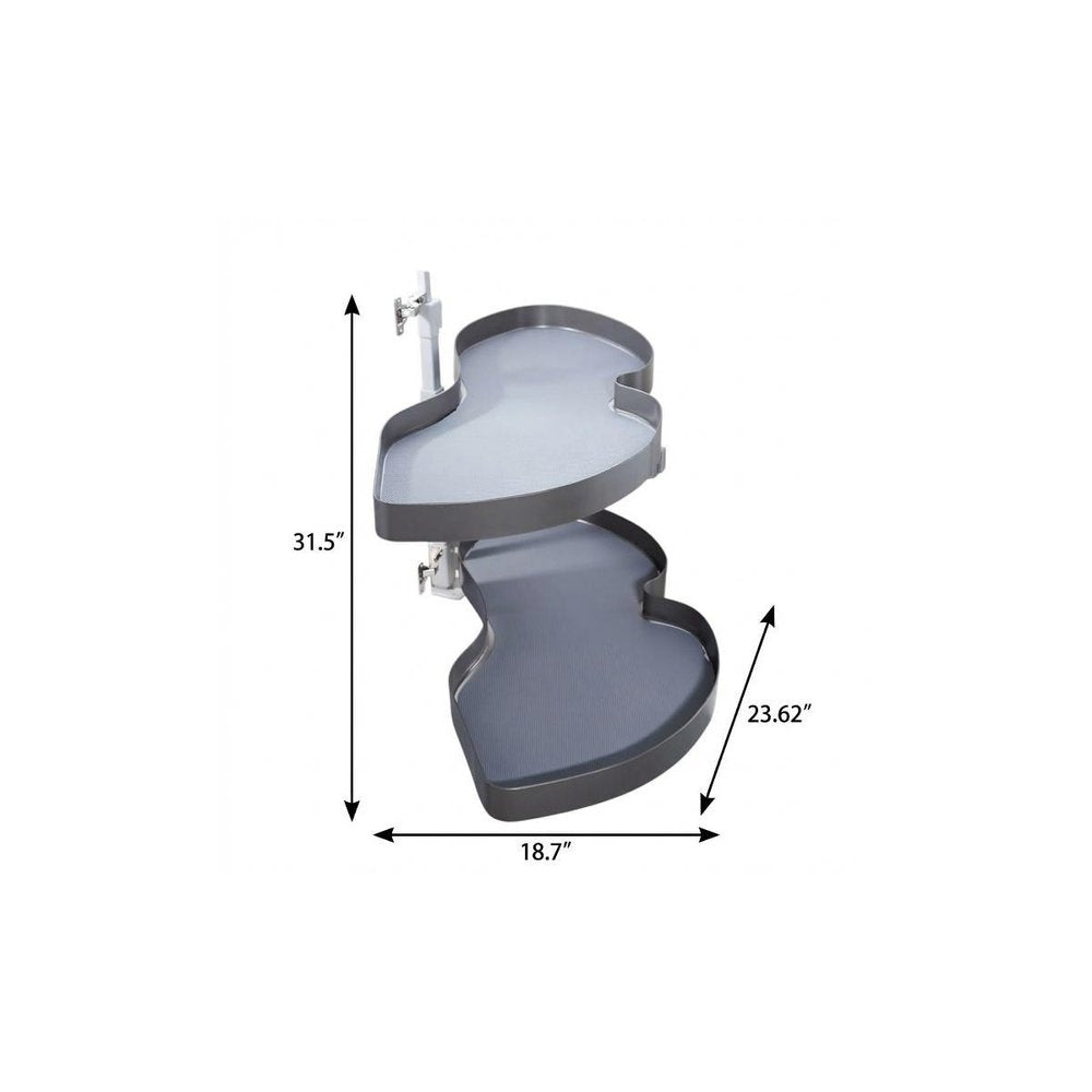Black Stainless Steel Kitchen Cabinet Insert - 32-inch