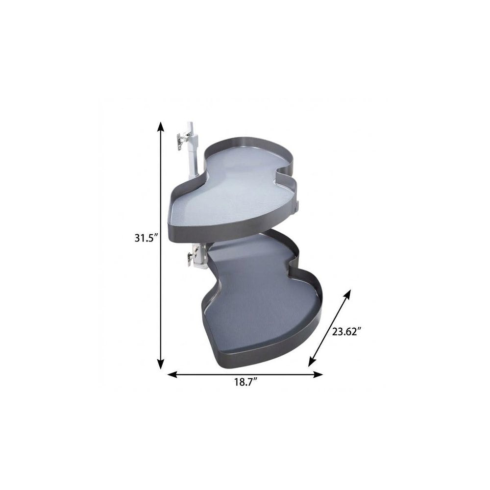 Black Stainless Steel Kitchen Cabinet Insert - 32-inch