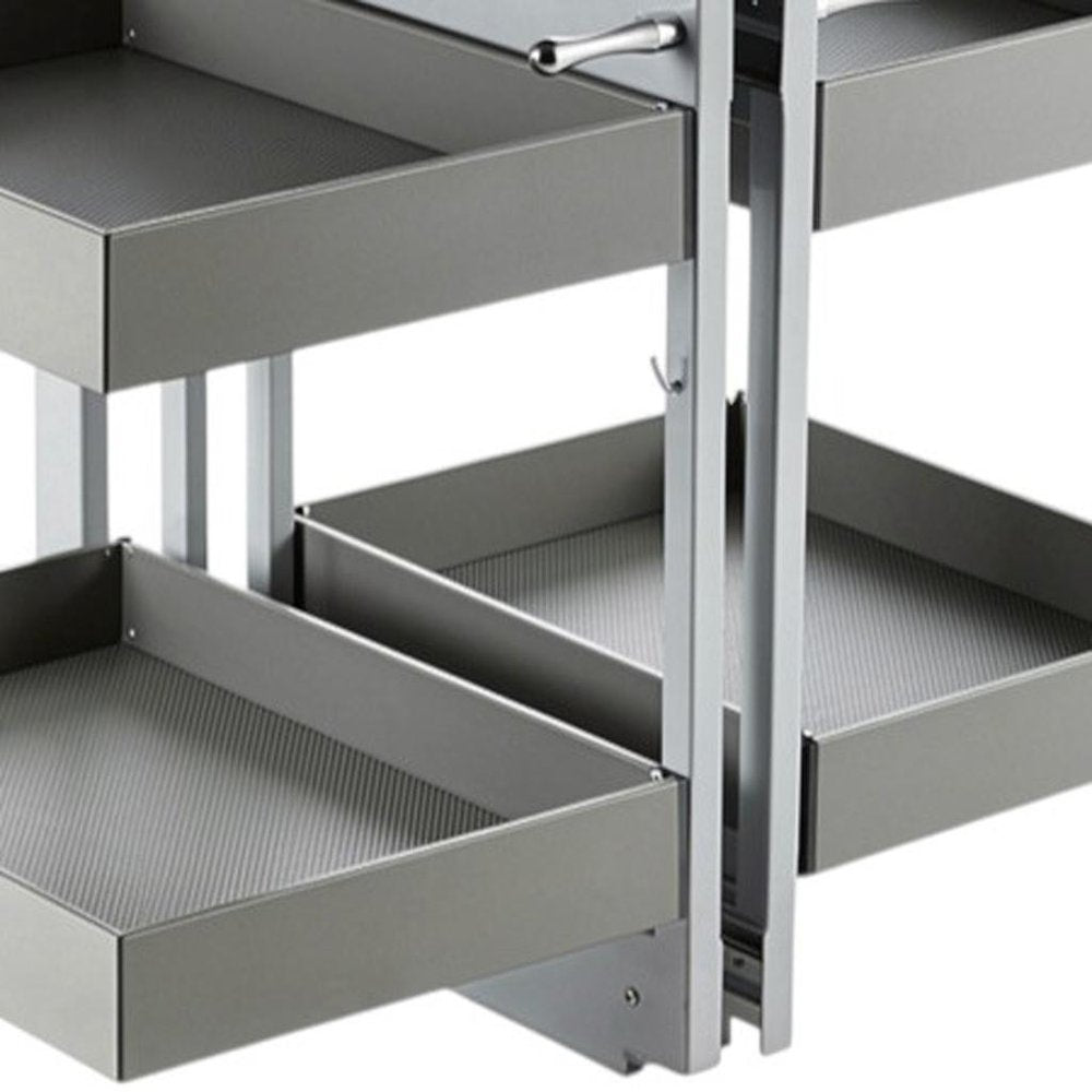 Black Stainless Steel Kitchen Cabinet Insert - 27-inch