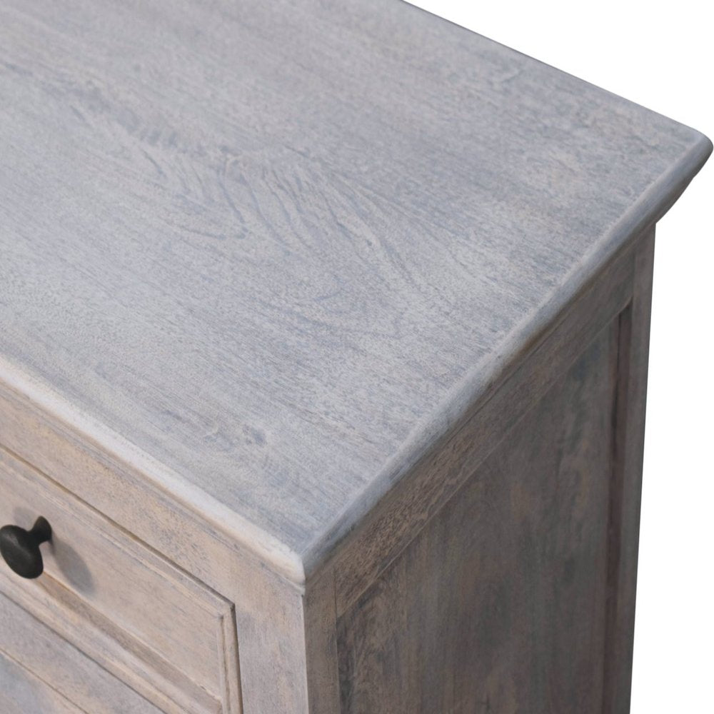 Brown Solid Wood Accent Cabinet with Two Doors and Two Drawers - 35-inch
