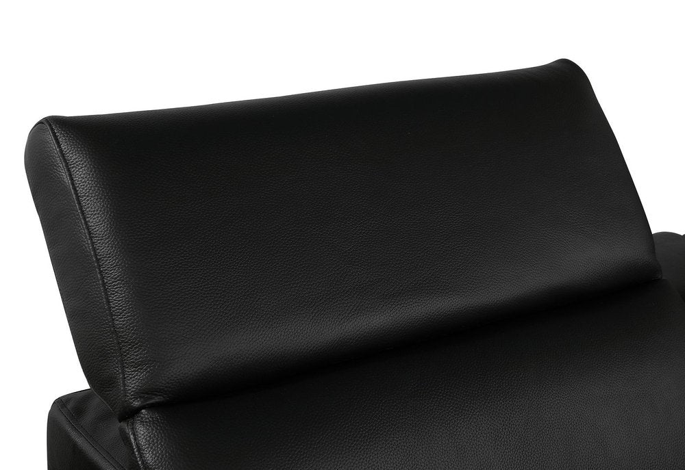 Beige Top Grain Leather Reclining Metal USB Sofa - 100-inch