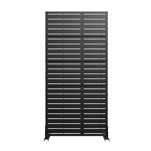 Black Steel Five Panel Screen Room Divider - 60-inch