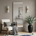 Silver Frameless Full Length Hanging Mirror - 56-inch