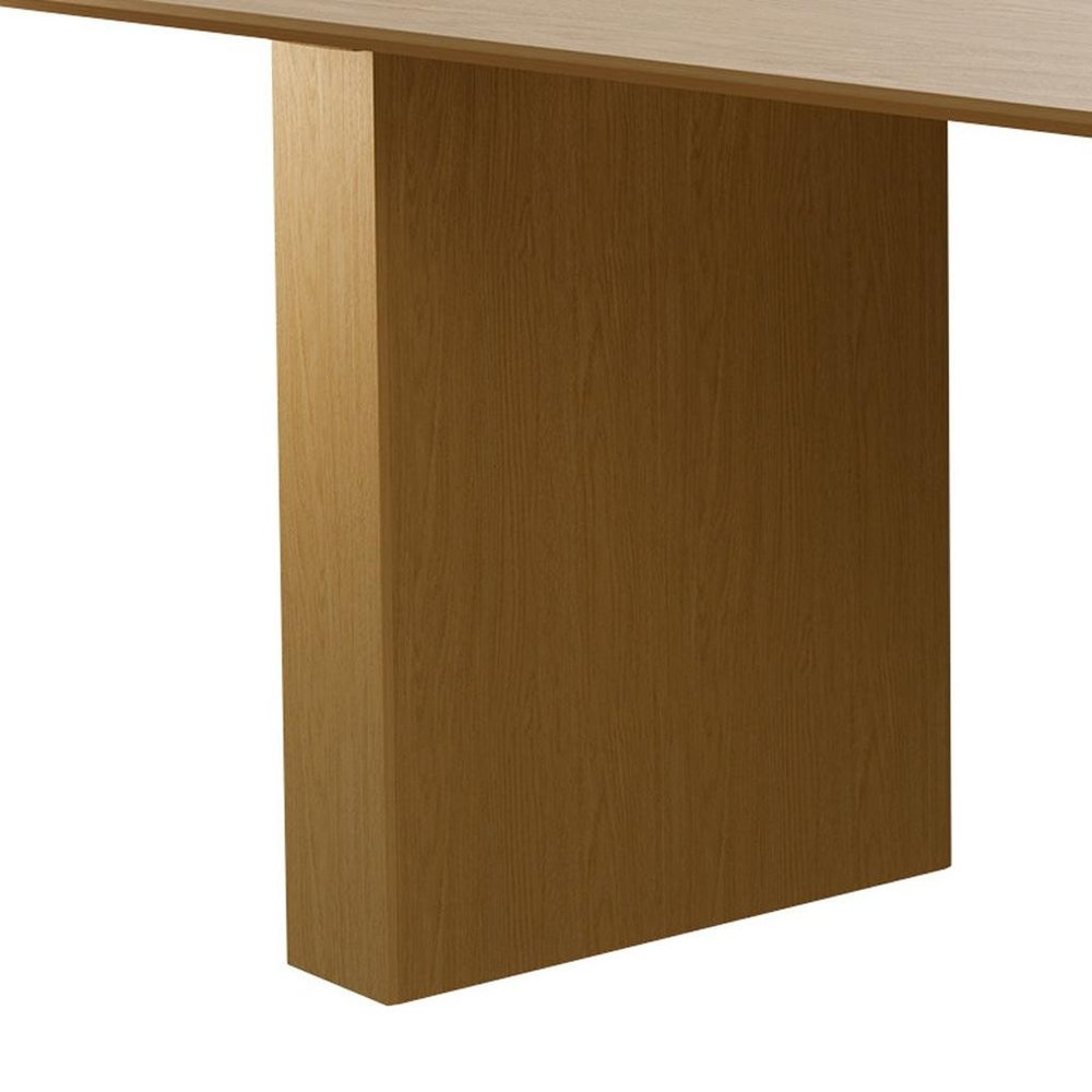 Natural Wood Double Pedestal Base Oval Dining Table - 86-inch