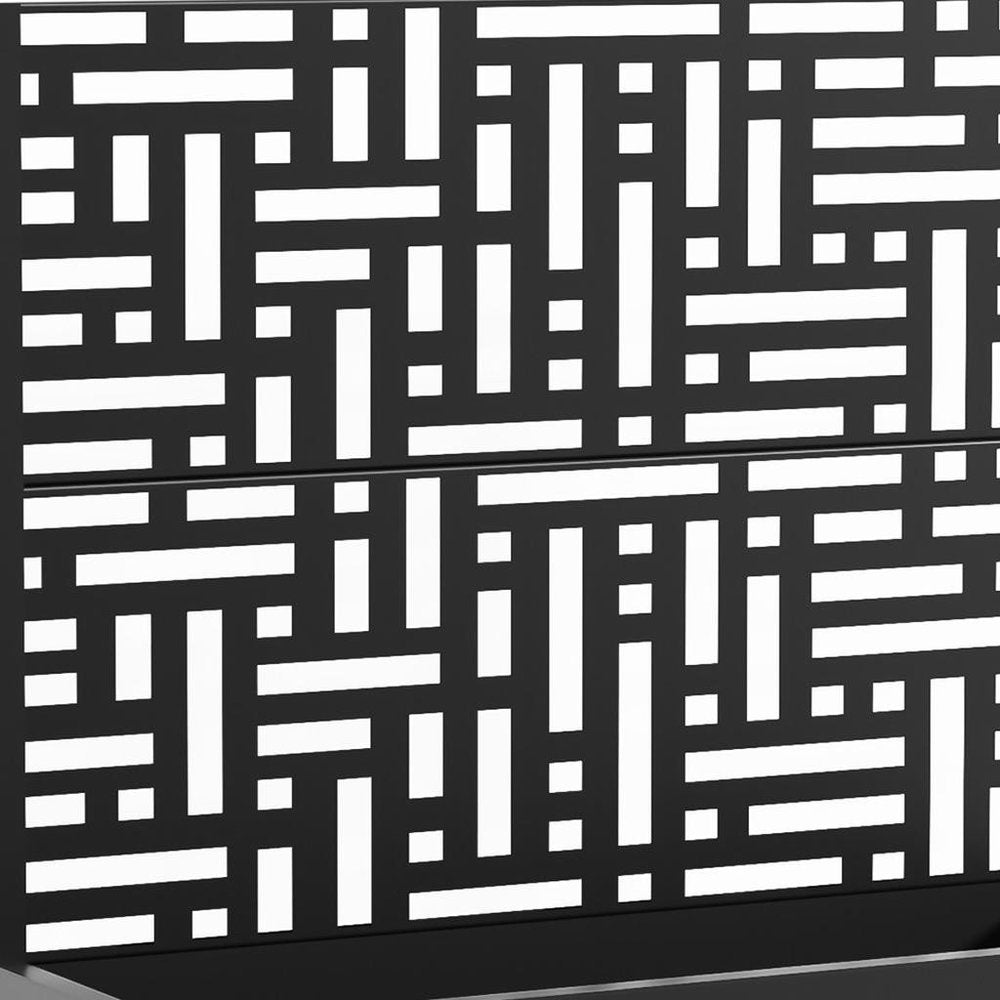 Black Galvanized Metal Rectangular Planter Box - 47 X 47-inch
