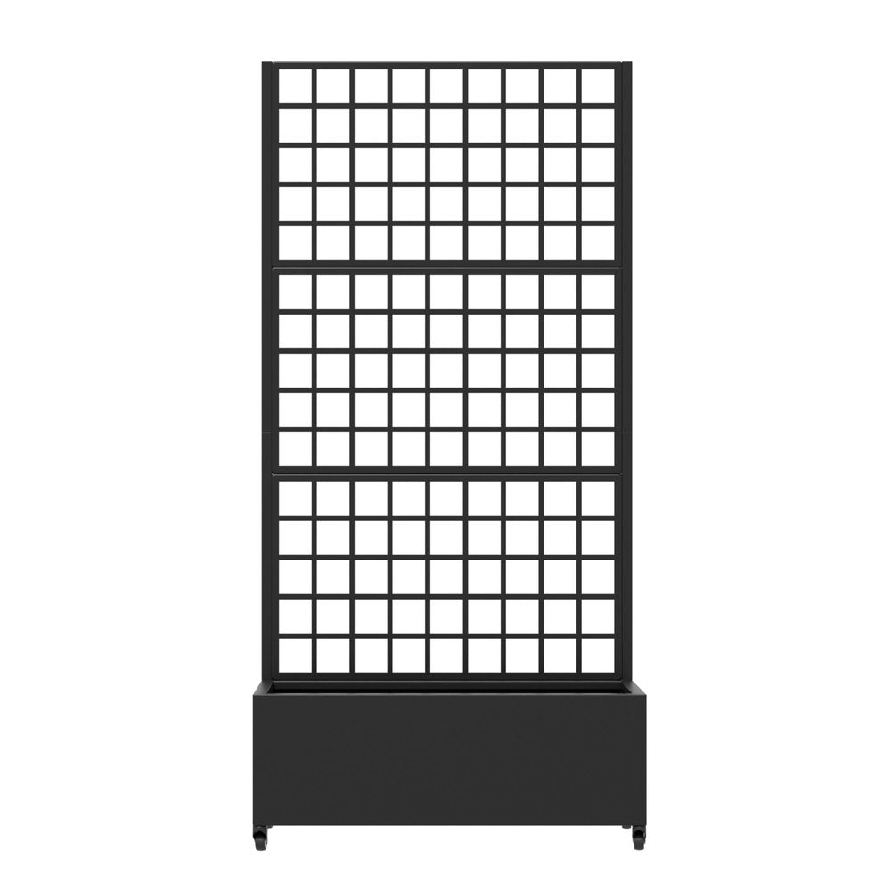 Black Galvanized Metal Rectangular Planter Box - 71 X 35-inch