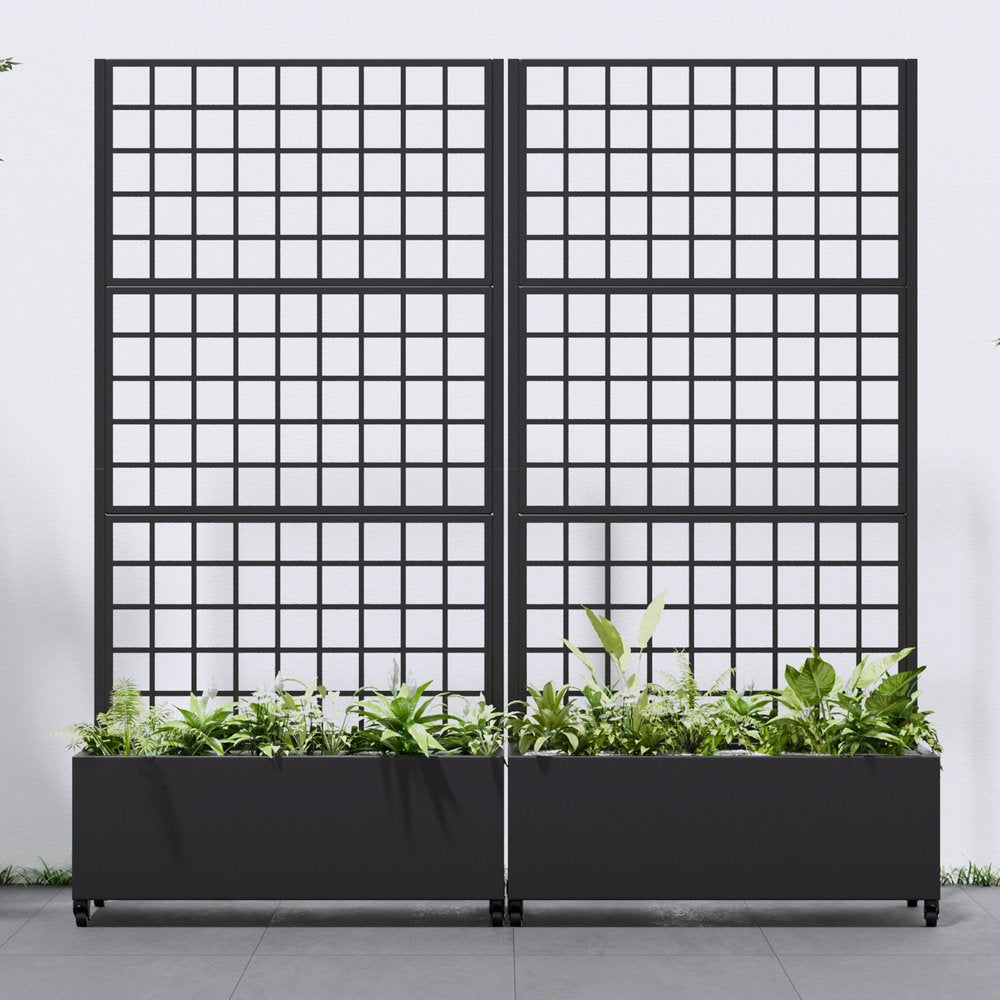Black Galvanized Metal Rectangular Planter Box - 71 X 35-inch