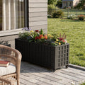 Black Galvanized Metal Rectangular Planter Box - 71 X 35-inch