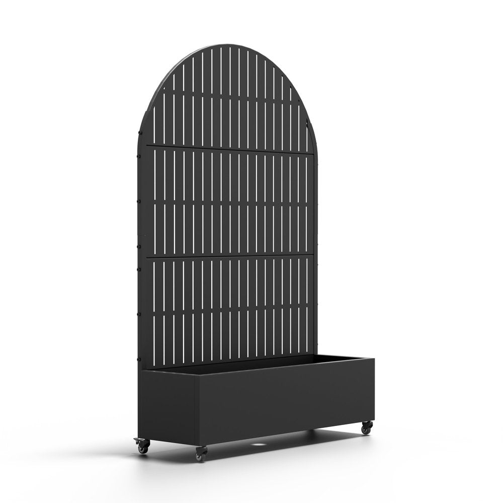 Black Galvanized Metal Rectangular Planter Box - 71 X 47-inch