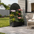Black Galvanized Metal Rectangular Planter Box - 71 X 47-inch