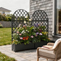 Black Galvanized Metal Rectangular Planter Box - 71 X 35-inch