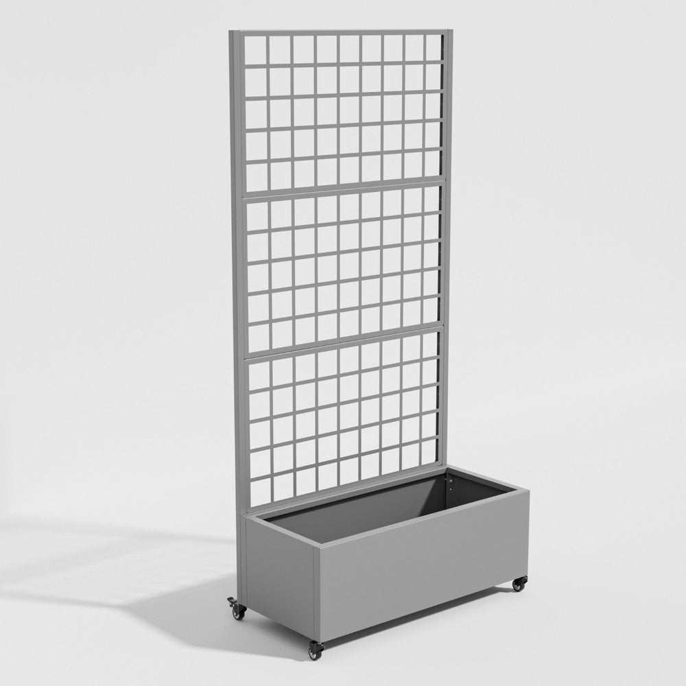 Gray Galvanized Metal Rectangular Planter Box - 71 X 35-inch