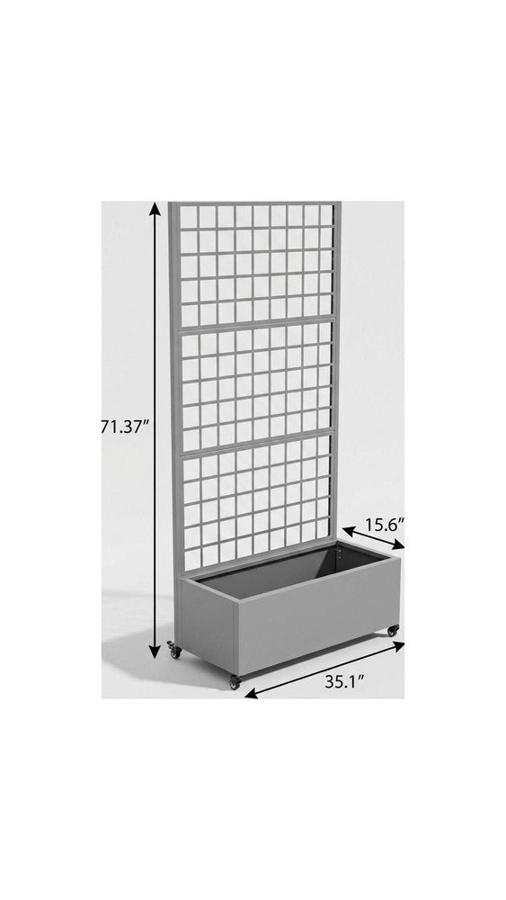 Gray Galvanized Metal Rectangular Planter Box - 71 X 35-inch