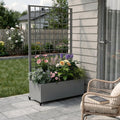 Gray Galvanized Metal Rectangular Planter Box - 71 X 35-inch