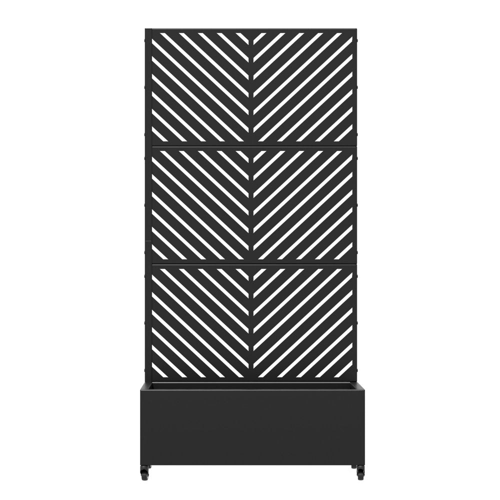 Black Galvanized Metal Rectangular Planter Box - 71 X 35-inch