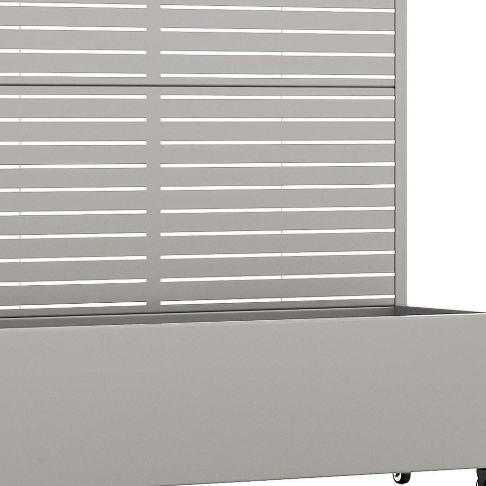 Gray Galvanized Metal Rectangular Planter Box - 47 X 47-inch