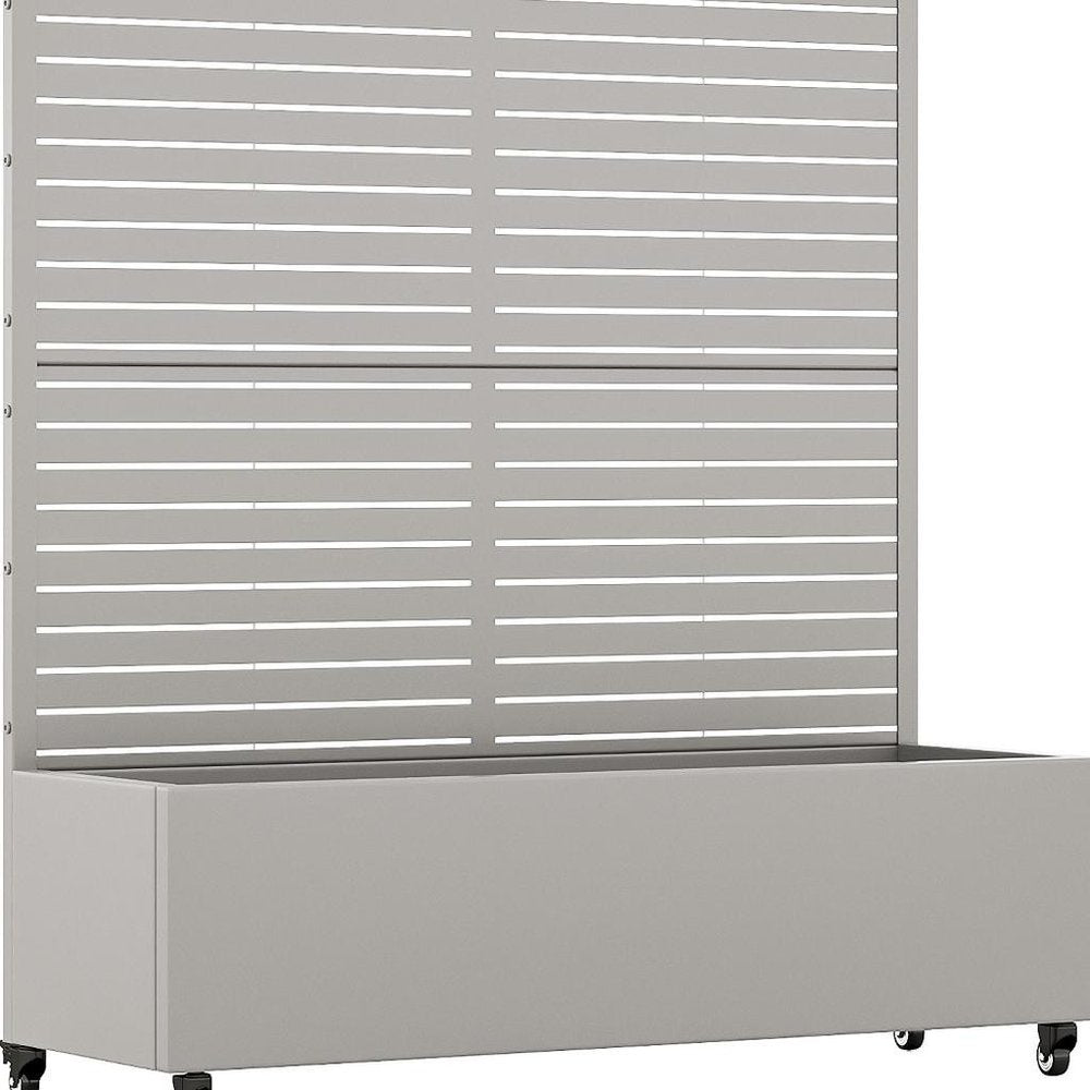 Gray Galvanized Metal Rectangular Planter Box - 47 X 47-inch