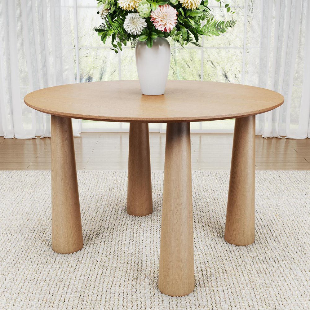 Natural Solid Wood Oval Dining Table - 79-inch